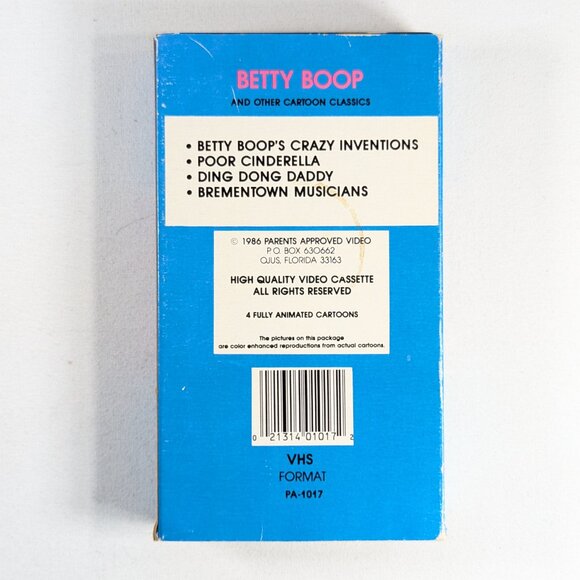 3/$15 1986 BETTY BOOP Classic black and white cartoons VHS tape - Picture 3 of 4